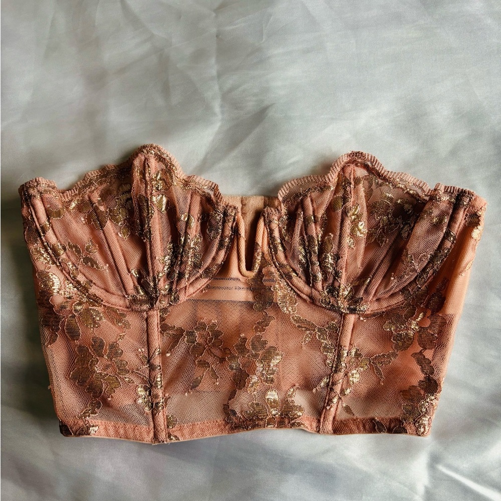 - Pink Victorias Secret corset top strapless 32A #corsettop #lingerie